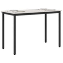 vidaXL Étkezőasztal Fehér 110 x 55 x 75 cm Tömör fenyőfa