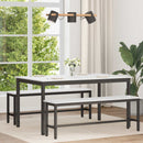 vidaXL Étkezőasztal Fehér 150 x 90 x 75 cm Tömör fenyőfa
