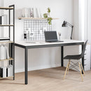 vidaXL Étkezőasztal Fehér 150 x 90 x 75 cm Tömör fenyőfa