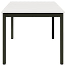 vidaXL Étkezőasztal Fehér 150 x 90 x 75 cm Tömör fenyőfa
