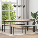 vidaXL Étkezőasztal Természetes 180 x 90 x 75 cm Tömör fenyőfa