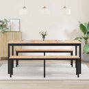vidaXL Étkezőasztal Természetes 180 x 90 x 75 cm Tömör fenyőfa
