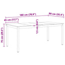 vidaXL Étkezőasztal Természetes 180 x 90 x 75 cm Tömör fenyőfa