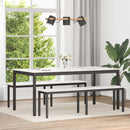 vidaXL Étkezőasztal Fehér 180 x 90 x 75 cm Tömör fenyőfa