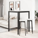 vidaXL Bárasztal Fehér 80 x 80 x 105 cm Tömör fenyőfa