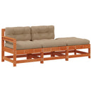 vidaXL Sarokkanapé egységek párnával Viaszbarna 190 x 62 x 70,5 cm