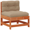 vidaXL Sarokkanapé egységek párnával Viaszbarna 190 x 62 x 70,5 cm