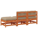 vidaXL Sarokkanapé egységek párnával Viaszbarna 190 x 62 x 70,5 cm