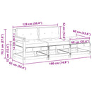 vidaXL Sarokkanapé egységek párnával Viaszbarna 190 x 62 x 70,5 cm