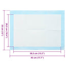 vidaXL Nem szőtt szövet állat tréningpárna 50 pcs 45 x 33 cm