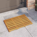 vidaXL Fürdőszoba szőnyeg Egyszínű Barna 56 x 37 x 2,5 cm Tömör Akácfa
