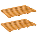 vidaXL Fürdőszoba szőnyeg Egyszínű Barna 56 x 37 x 2,5 cm Tömör Akácfa
