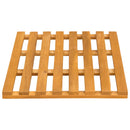 vidaXL Fürdőszoba szőnyeg Egyszínű Barna 56 x 37 x 2,5 cm Tömör Akácfa