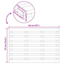 vidaXL Fürdőszoba szőnyeg Egyszínű Barna 56 x 37 x 2,5 cm Tömör Akácfa