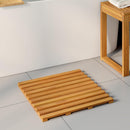 vidaXL Fürdőszoba szőnyeg Egyszínű Barna 50 x 48 x 2,5 cm Tömör Akácfa