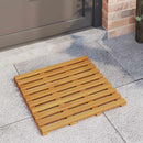 vidaXL Fürdőszoba szőnyeg Egyszínű Barna 50 x 48 x 2,5 cm Tömör Akácfa