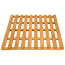 vidaXL Fürdőszoba szőnyeg Egyszínű Barna 80 x 48 x 2,5 cm Tömör Akácfa