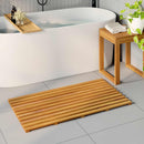 vidaXL Fürdőszoba szőnyeg Barna 100 x 53 x 2,5 cm Tömör Akácfa
