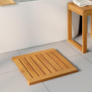 vidaXL Fürdőszoba szőnyeg Egyszínű Barna 50 x 50 cm Tömör Akácfa