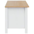 vidaXL Tároló Doboz HILL Fehér és mézbarna 90 x 40 x 45 cm Tömör fenyő