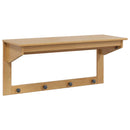vidaXL Kabáthorog HILL Méz barna 90 x 35 x 41.5 cm Tömör fenyő