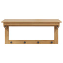 vidaXL Kabáthorog HILL Méz barna 90 x 35 x 41.5 cm Tömör fenyő