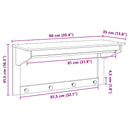 vidaXL Kabáthorog HILL Méz barna 90 x 35 x 41.5 cm Tömör fenyő