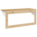 vidaXL Kabáthorog HILL Fehér és mézbarna 90 x 35 x 41.5 cm Tömör fenyő