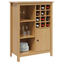vidaXL Bor szekrény HILL Méz barna 79.5 x 40 x 107.5 cm Tömör fenyőfa