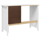 vidaXL Fiókos Asztal fiókkal HILL Fehér 100 x 45 x 74 cm Tömör fenyő
