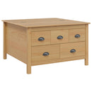 vidaXL Dohányzóasztal HILL Méz barna 79.5 x 79.5 x 49 cm Tömör fenyőfa