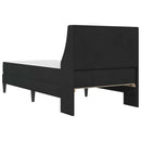 vidaXL Ágykeret matraccal matracmal Fekete 80 x 200 cm Bársony