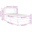 vidaXL Ágykeret matraccal matracmal Fekete 80 x 200 cm Bársony