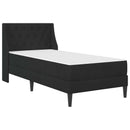 vidaXL Ágykeret matraccal matracmal Fekete 100 x 200 cm Bársony