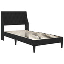 vidaXL Ágykeret matraccal matracmal Fekete 100 x 200 cm Bársony