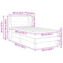 vidaXL Ágykeret matraccal matracmal Fekete 100 x 200 cm Bársony