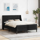 vidaXL Ágykeret matraccal matracmal Fekete 140 x 190 cm Bársony