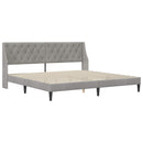 vidaXL Ágykeret matraccal matracmal Világosszürke 200 x 200 cm Bársony