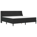 vidaXL Ágykeret matraccal matracmal Fekete 200 x 200 cm Bársony