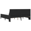 vidaXL Ágykeret matraccal matracmal Fekete 200 x 200 cm Bársony