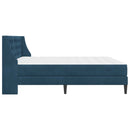 vidaXL Ágykeret matraccal matracmal Kék 200 x 200 cm Bársony