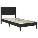 vidaXL Ágykeret matraccal fejtámlával Fekete 80 x 200 cm Bársony