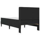 vidaXL Ágykeret matraccal fejtámlával Fekete 80 x 200 cm Bársony