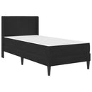 vidaXL Ágykeret matraccal fejtámlával Fekete 90 x 200 cm Bársony