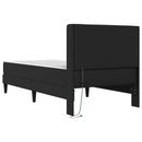 vidaXL Ágykeret matraccal Fekete 100 x 200 cm Műbőr