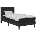 vidaXL Ágykeret LED szalagokkal fejtámlával Fekete 90 x 200 cm Műbőr