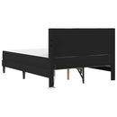 vidaXL Ágykeret LED szalagokkal fejtámlával 2 pcs Műbőr