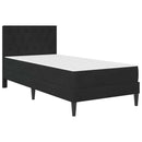 vidaXL Ágykeret matraccal fejtámlával Fekete 90 x 190 cm Bársony
