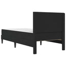 vidaXL Ágykeret matraccal fejtámlával Fekete 90 x 200 cm Bársony