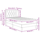 vidaXL Ágykeret matraccal fejtámlával Kék 90 x 200 cm Bársony